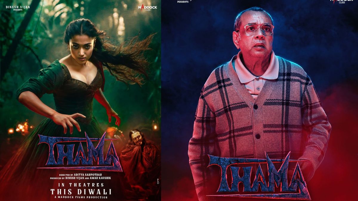 'Thama' рдЯреАрдЬрд╝рд░ рд░рд┐рд▓реАрдЬрд╝: Ayushmann Khurrana рдФрд░ рд░рд╢реНрдорд┐рдХрд╛ рдордВрджрд╛рдирд╛ рд▓реЗрдХрд░ рдЖрдП рд╣реЙрд░рд░-рд▓рд╡ рд╕реНрдЯреЛрд░реА, рджрд┐рд╡рд╛рд▓реА рдкрд░ рд╣реЛрдЧрд╛ рдзрдорд╛рдХрд╛