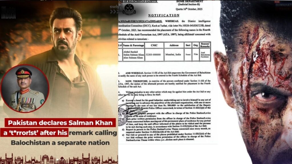 Did Pak declare Salman Khan a terrorist over Baloch remark