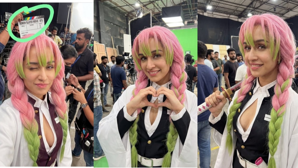Shraddha Kapoor के डबल एनीमे अवतार ने मचाया धमाल, Demon Slayer Movie के सेट से BTS तस्वीरें आईं सामने