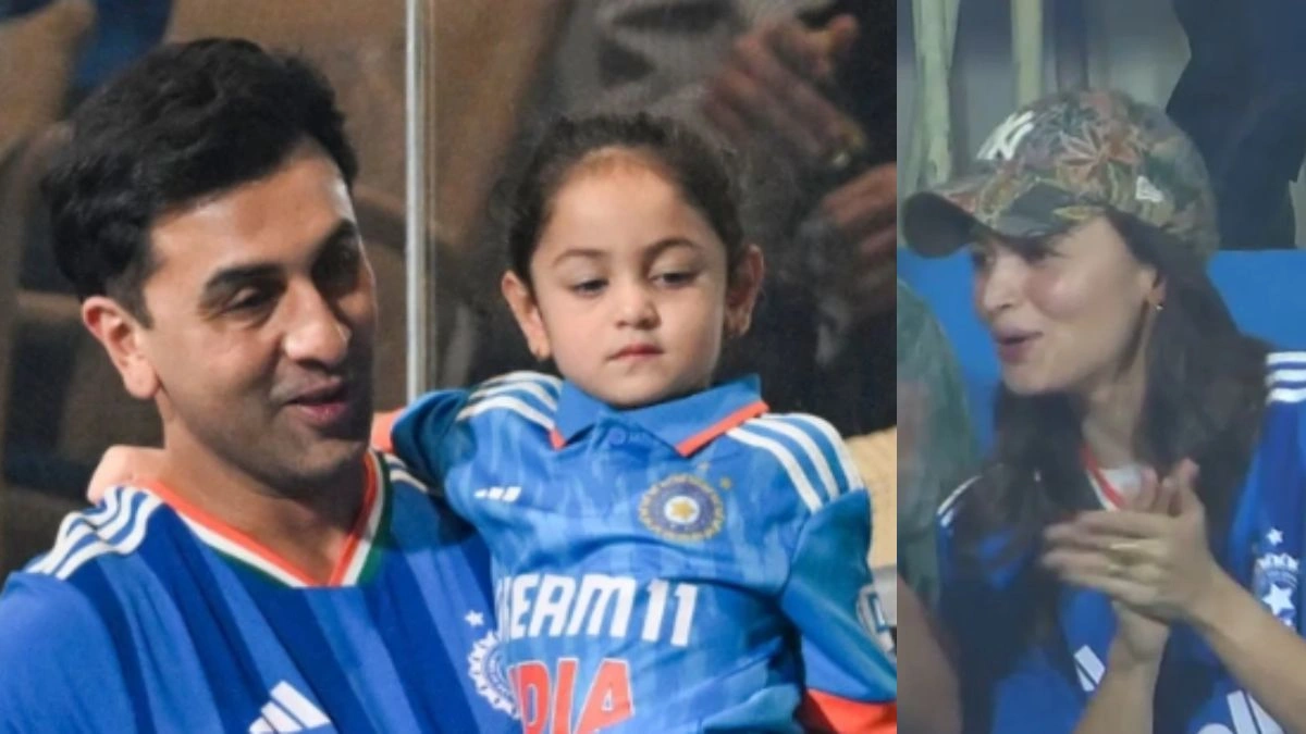 India vs England Semi-Final में Wankhede Stadium में दिखा बॉलीवुड का जलवा, Ranbir Kapoor और Alia Bhatt पहुंचे मैच देखने